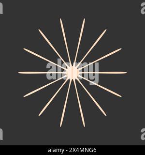 y2k futuristic element of 2000s aesthetic design, star shape in gradient. Abstract figure on black background Stock Vector
