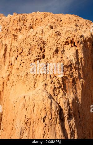 Claystone mudcracks, Cathedral Gorge State Park, Nevada Stock Photo