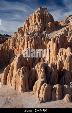 Lakebed badlands , Cathedral Gorge State Park, Nevada Stock Photo