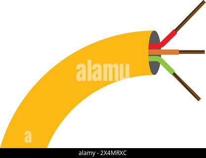 Electric cable icon vector illustration template design Stock Vector