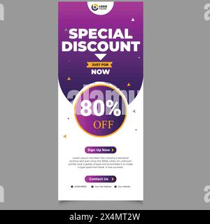 Food and Restaurant roll-up banner design for restaurant. Creative food roll up banner template, modern food rollup banner. Stock Vector