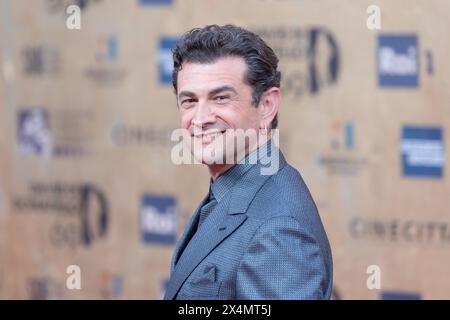 May 3, 2024, Rome, Italy: Vinicio Marchioni attends the red carpet of the 2024 Donatello Awards at the CinecittÃ  studios in Rome (Credit Image: © Matteo Nardone/Pacific Press via ZUMA Press Wire) EDITORIAL USAGE ONLY! Not for Commercial USAGE! Stock Photo
