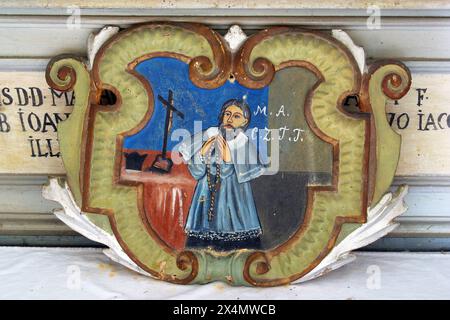 Detail of the main altar in the chapel of St. Joseph in Tuhelj, Croatia Stock Photo