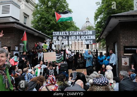 London, UK. 04th May, 2024. Rally in Support of the Global Student Movement. Demonstrators at University College London (UCL) are camping on campus to protest against the war in Gaza. Credit: Joao Daniel Pereira/Alamy Live News Stock Photo