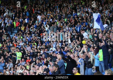 Blackburn Rovers fans applaud the players after the Sky Bet Championship match at the King Power Stadium, Leicester. Picture date: Saturday May 4, 2024. Stock Photo