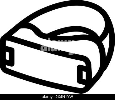 Virtual reality VR helmet icon Vector Illustration isolated Stock Vector