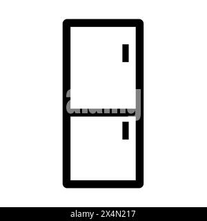 Refrigerator icon vector illustration isolated on white background Stock Vector