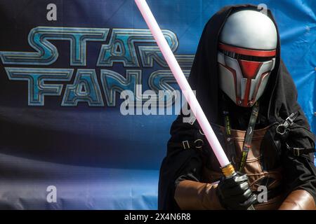 Moscow, Russia. 4th of May, 2024. Fans gathered together to celebrate Star Wars Day in Moscow, Russia. Credit: Nikolay Vinokurov/Alamy Live News Stock Photo