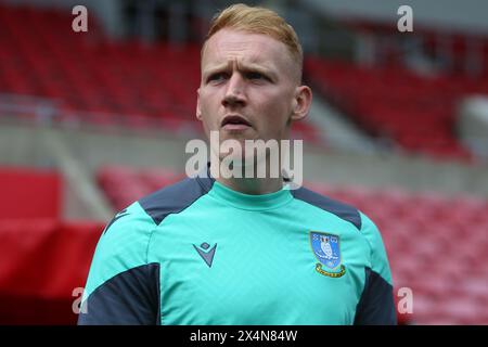 Sheffield Wednesday Goalkeeper Cameron Dawson during the Sky Bet Championship match between Sunderland and Sheffield Wednesday at the Stadium Of Light, Sunderland on Saturday 4th May 2024. (Photo: Michael Driver | MI News) Credit: MI News & Sport /Alamy Live News Stock Photo