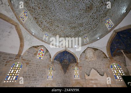 Pocitelj, Bosnia Herzegovina - Jul 23, 2023: Sisman Ibrahim Pasha Mosque in Pocitelj, Bosnia and Herzegovina. Stock Photo
