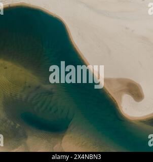 Aerial Drone view of Noosa River, Byron Gold Coast Sunshine Coast, Australia. Stock Photo