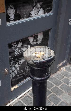 Public street ashtray on Mathew St in Liverpool Stock Photo