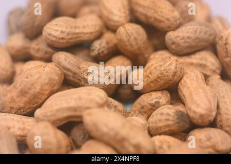 Close shot of groundnuts peanuts in a bowl Stock Photo