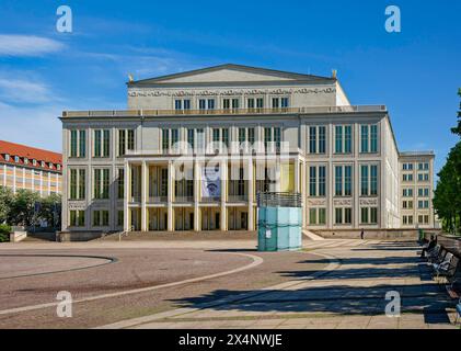 Leipzig Opera at Augustusplatz, Leipzig, Saxony, Germany Stock Photo