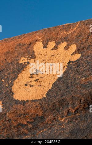 Petroglyphs, Little Black Mountain Petroglyph Site, Arizona Strip Bureau of Land Management, Arizona Stock Photo