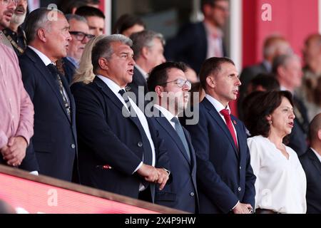 Girona, Spain. 04th May, 2024. GIRONA, SPAIN - MAY 4: Joan Laporta during the Liga EA Sports match between Girona FC and FC Barcelona at the Estadi Montilivi on May 4, 2024 in Girona, Spain Credit: DAX Images/Alamy Live News Stock Photo