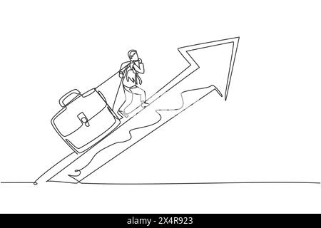 Flat illustration of a businessman pulling arrow with rope and making ...