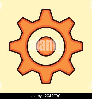 Setting Gear Illustration Vector. Setting Gear Icon Vector Stock Vector