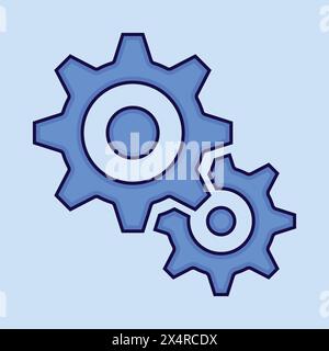 Setting Gear Illustration Vector. Setting Gear Icon Vector Stock Vector