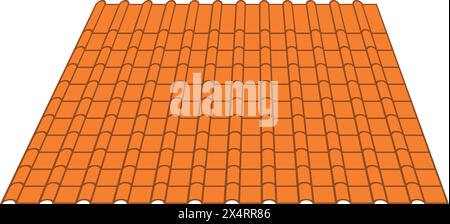 roof tile icon illustration templet design Stock Vector