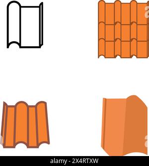 roof tile icon illustration templet design Stock Vector Image & Art - Alamy