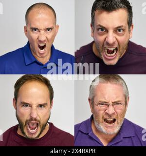 Group of angry people screaming Stock Photo - Alamy