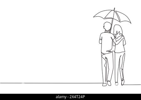 Lovers couple under umbrella happy valentines day holiday
