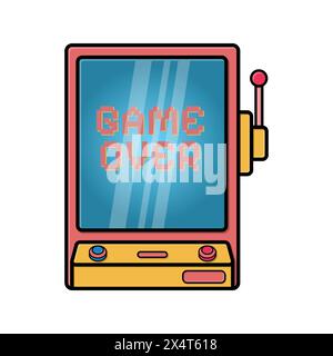 retro videogame console. video game icon vector illustration graphic. Vintage style design element Stock Vector