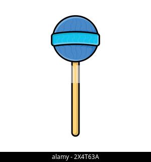 Candy lollipop isolated icon. Retro style vector design for food illustration and concept Stock Vector
