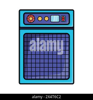 retro speaker amplifier illustration. For vintage music theme design element Stock Vector