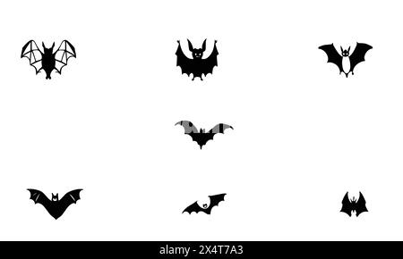 Bats illustration icon design illustration Stock Vector