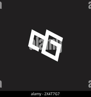 letter mg simple geometric linear simple logo vector Stock Vector