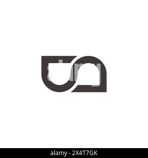 letter cn curves smooth logo vector Stock Vector