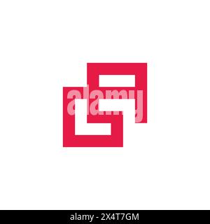 letter la linked squares infinity logo vector Stock Vector