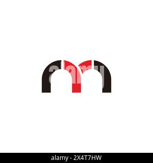 letter ym simple geometric line logo vector Stock Vector