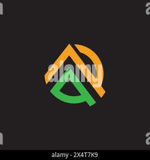 triangles circle stripe mountain logo vector Stock Vector