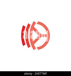 letter d motion stripes logo vector Stock Vector