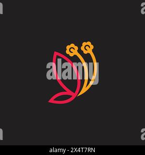 beauty colorful neon butterfly decor vector Stock Vector