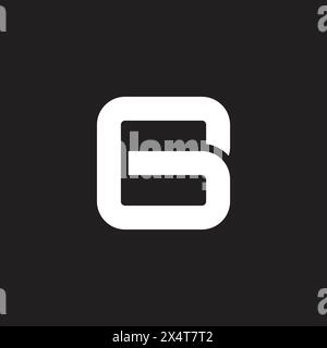 letter g simple squares linear logo vector Stock Vector