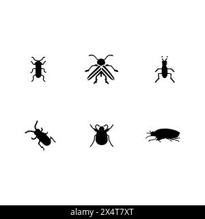 Beetle illustration minimal style icon Stock Vector