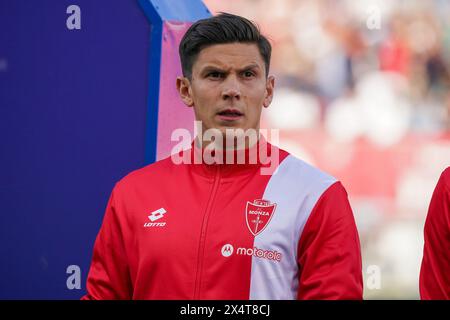 Matteo Pessina (AC Monza) during the Italian championship Serie A football match between AC Monza and SS Lazio on May 4, 2024 at U-Power Stadium in Monza, Italy Stock Photo