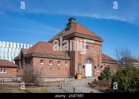 Harjun paarihuone, former morgue and youth center at Aleksis Kiven katu 3 in Vallila district of Helsinki, Finland Stock Photo