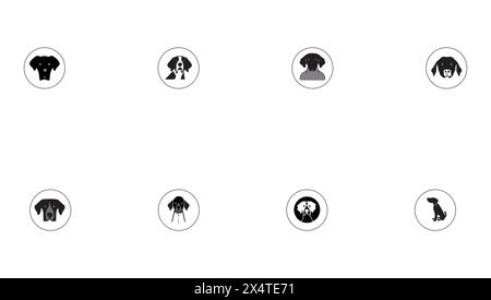 Minimal dog beautiful illustration icon design Stock Vector