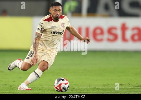 Lima, Peru. 03rd May, 2024. Joel Sanchez of UTC during the Liga 1 match between Alianza de Lima and UTC Cajamarca played at Nacional Stadium on May 3, 2024 in Lima, Peru. (Photo by Miguel Marrufo/PRESSINPHOTO) Credit: PRESSINPHOTO SPORTS AGENCY/Alamy Live News Stock Photo