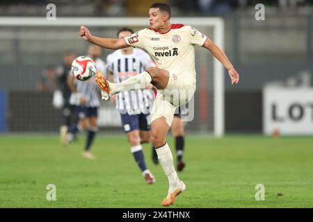 Lima, Peru. 03rd May, 2024. Koichi Aparicio of UTC during the Liga 1 match between Alianza de Lima and UTC Cajamarca played at Nacional Stadium on May 3, 2024 in Lima, Peru. (Photo by Miguel Marrufo/PRESSINPHOTO) Credit: PRESSINPHOTO SPORTS AGENCY/Alamy Live News Stock Photo