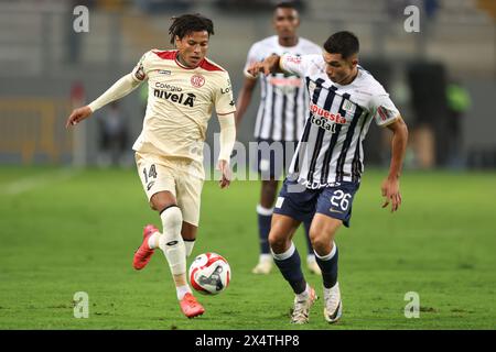 Lima, Peru. 03rd May, 2024. Kevin Ruiz of UTC during the Liga 1 match between Alianza de Lima and UTC Cajamarca played at Nacional Stadium on May 3, 2024 in Lima, Peru. (Photo by Miguel Marrufo/PRESSINPHOTO) Credit: PRESSINPHOTO SPORTS AGENCY/Alamy Live News Stock Photo