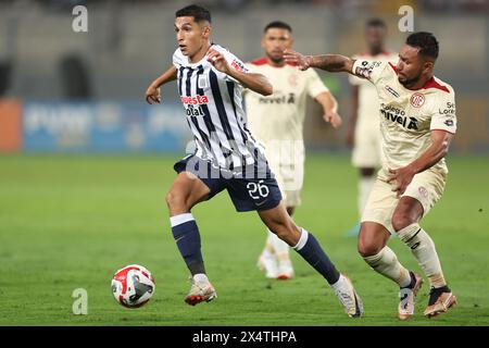 Lima, Peru. 03rd May, 2024. Kevin Serna of Alianza Lima during the Liga 1 match between Alianza de Lima and UTC Cajamarca played at Nacional Stadium on May 3, 2024 in Lima, Peru. (Photo by Miguel Marrufo/PRESSINPHOTO) Credit: PRESSINPHOTO SPORTS AGENCY/Alamy Live News Stock Photo