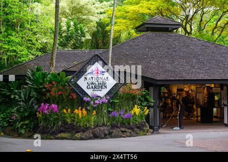 The National Orchid Garden Entrance, Singapore Botanic Gardens, Singapore Stock Photo