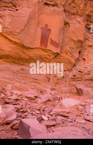 Moki Queen Pictograph, Glen Canyon National Recreation Area, Utah, USA Stock Photo