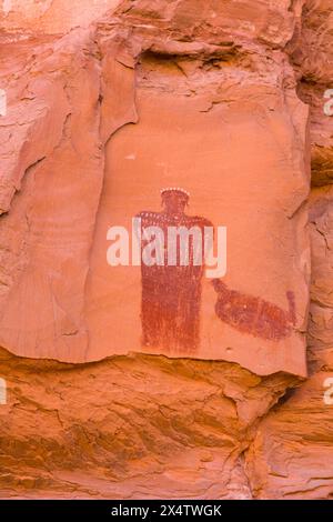 Moki Queen Pictograph, Glen Canyon National Recreation Area, Utah, USA Stock Photo